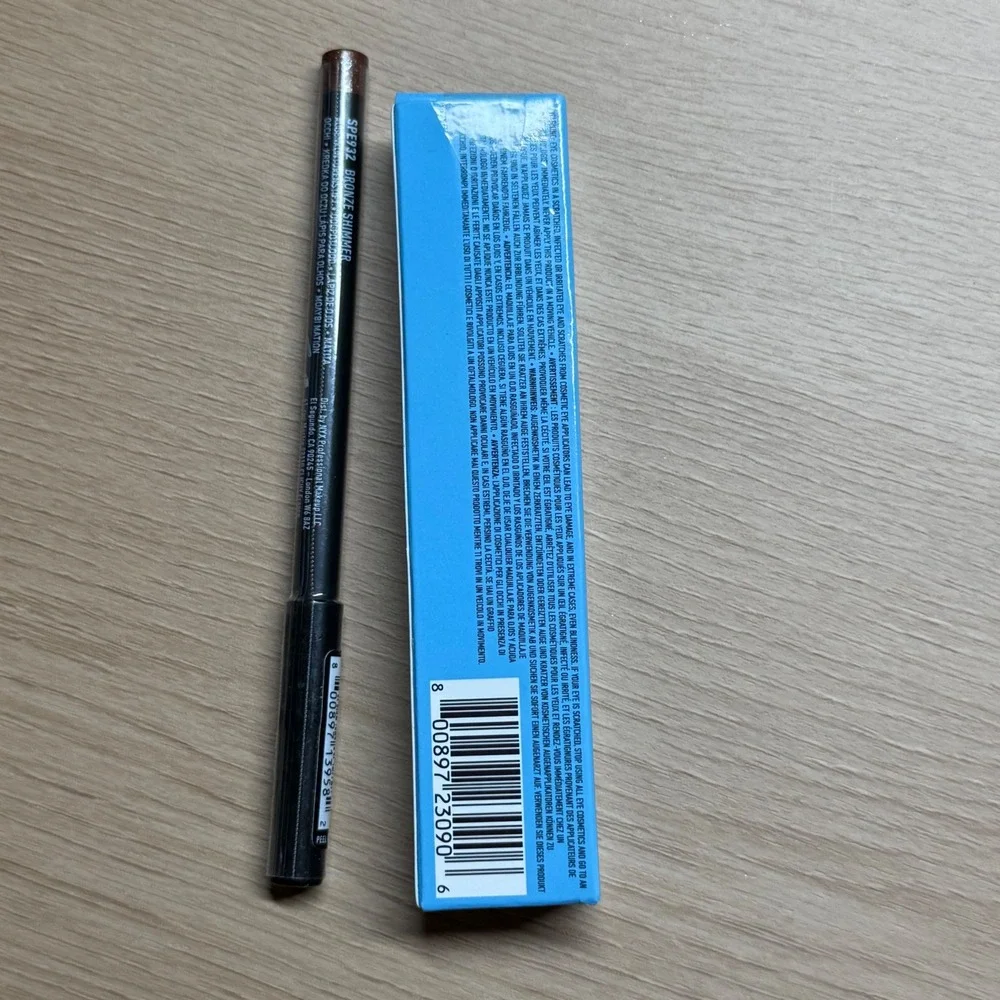 NYX Vivid Brights Liquid Eyeliner Blue Thang & Slim Eye Pencil Bronze‎ NIB